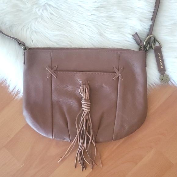 Lucky Brand brown leather crossbody bag - Picture 3 of 9